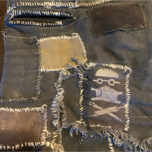 Crust Punk Patch Mini Skirt, Hand Made Hand Sewn. Punk/metal skirt, goth. - Picture 9 of 12